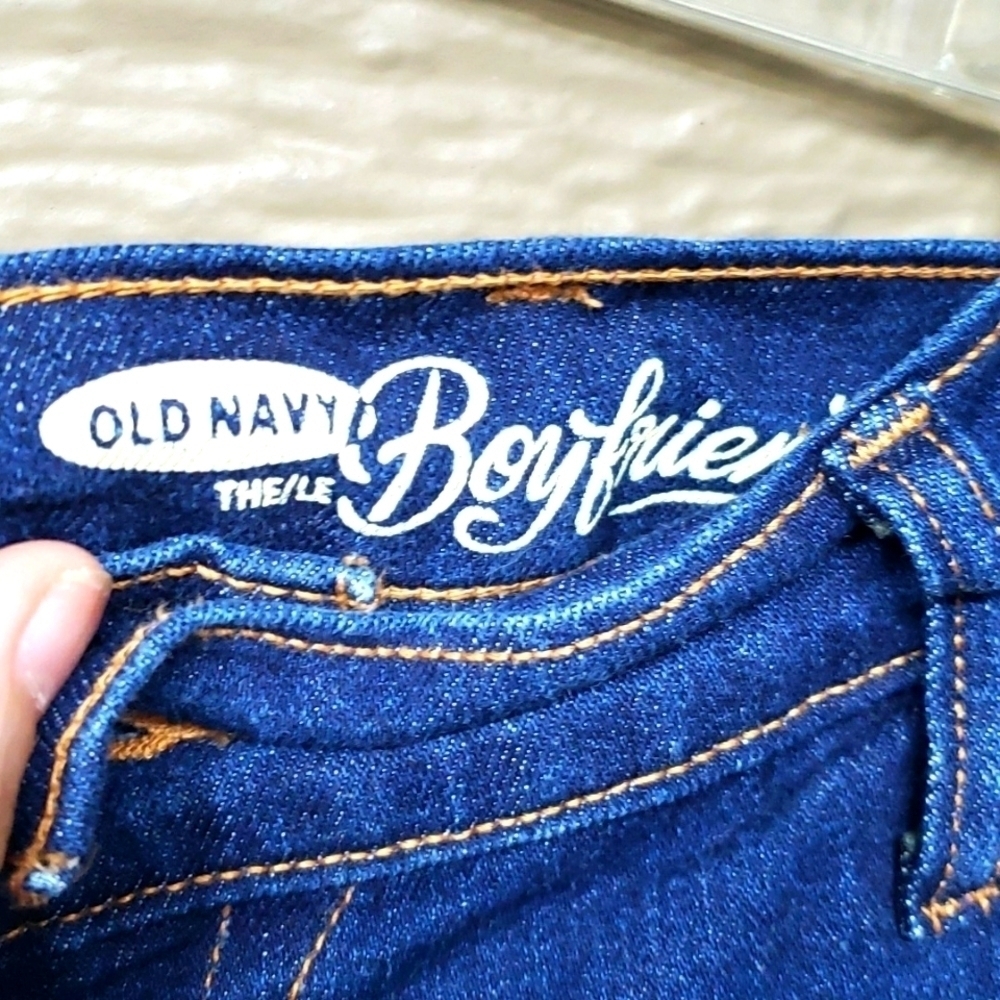 Old navy Rockstar Boyfriend jeans skinny bonfire milky way 14 cropped - Picture 3 of 7